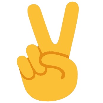 peace sign emoji